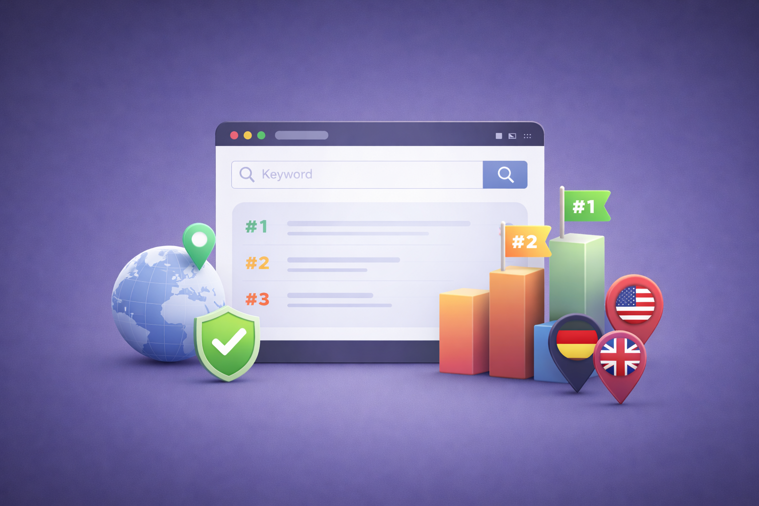 research SERPs and competitor websites without being detected.