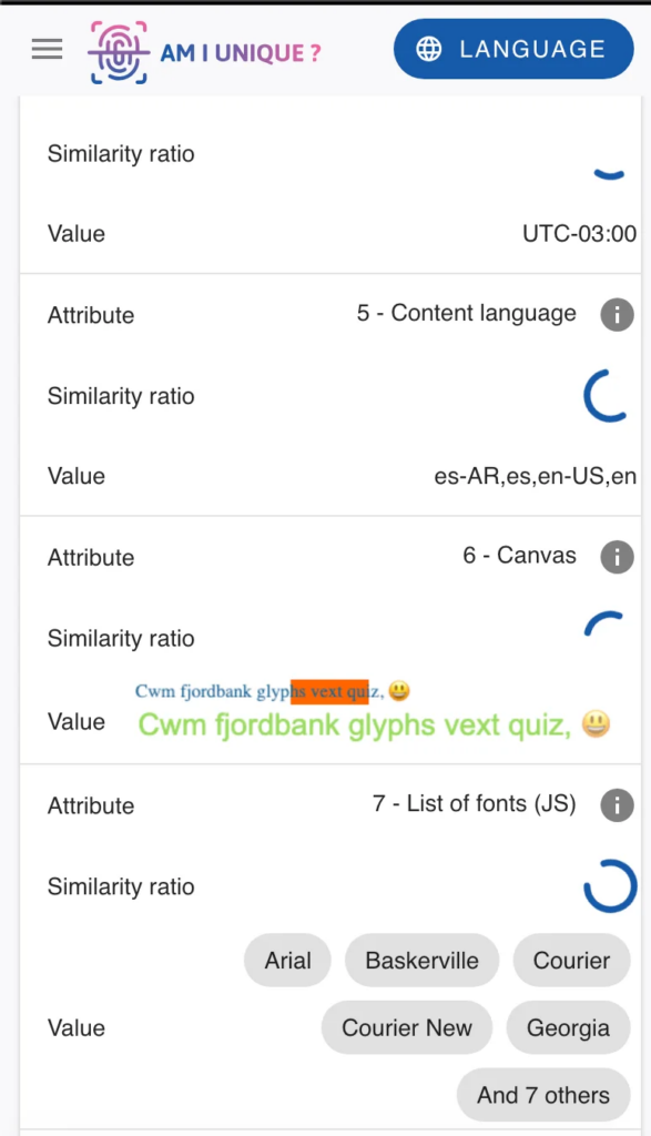 Kameleo's alternative NullPrint is spoofing real mobile fonts when emulating android profiles